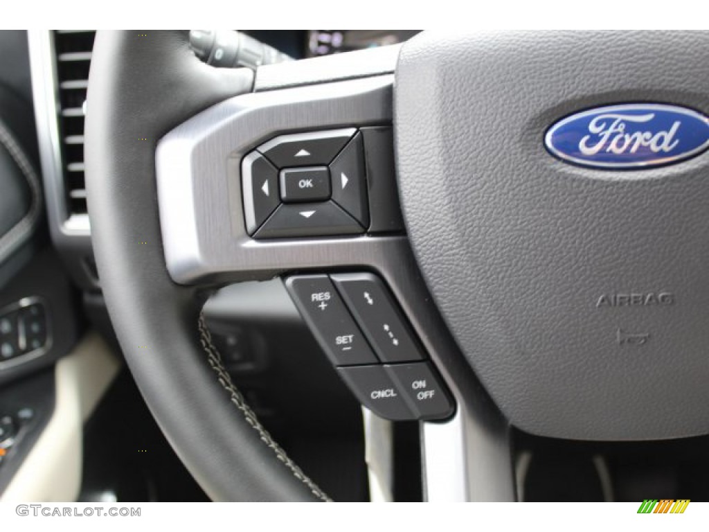 2019 Ford Expedition Platinum Medium Soft Ceramic Steering Wheel Photo #134429079