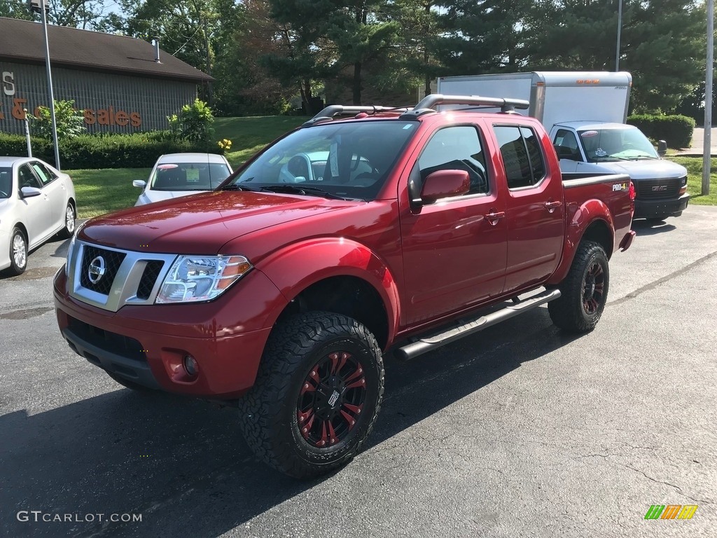 2017 Frontier Pro-4X Crew Cab 4x4 - Lava Red / Graphite photo #2