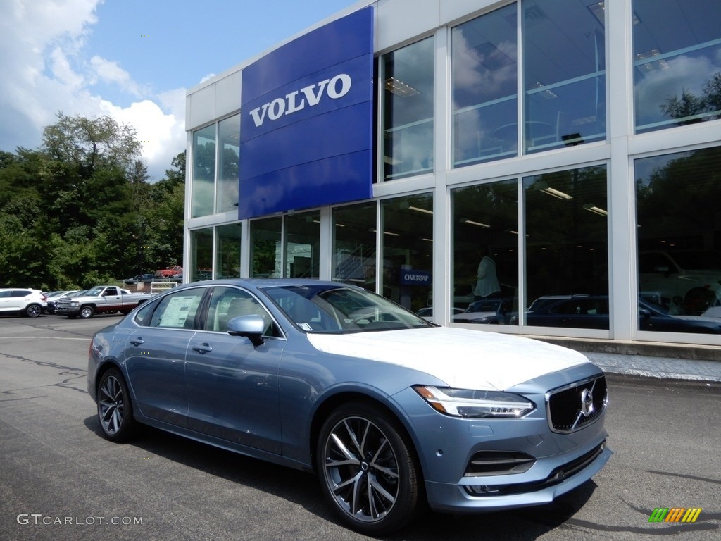 Mussel Blue Metalic 2019 Volvo S90 T6 AWD Momentum Exterior Photo #134430759