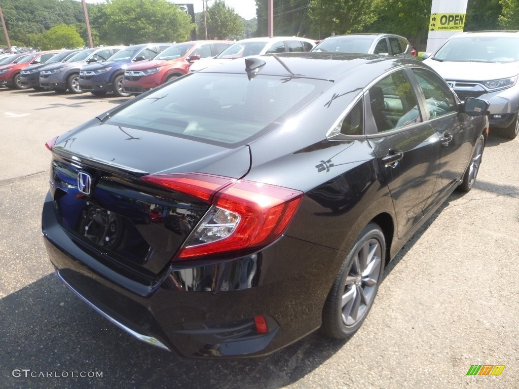 2019 Civic EX Sedan - Crystal Black Pearl / Black photo #4