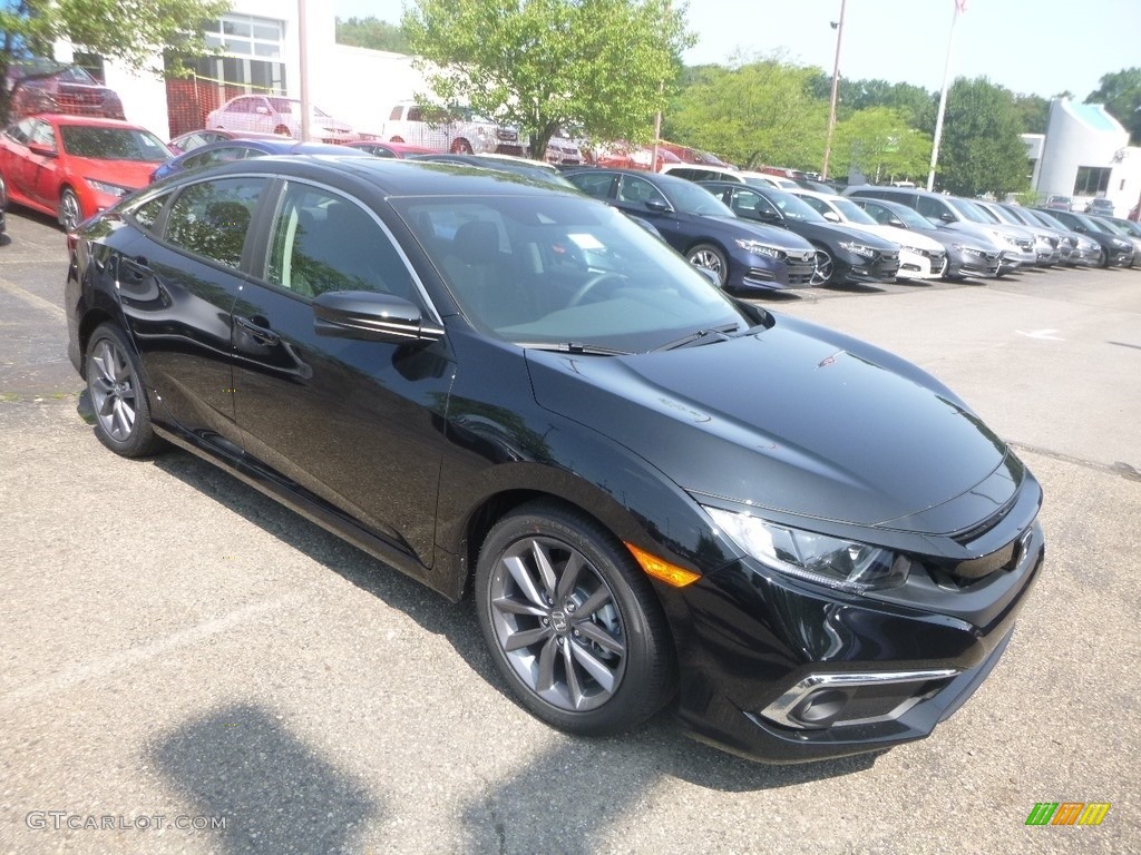 2019 Civic EX Sedan - Crystal Black Pearl / Black photo #5