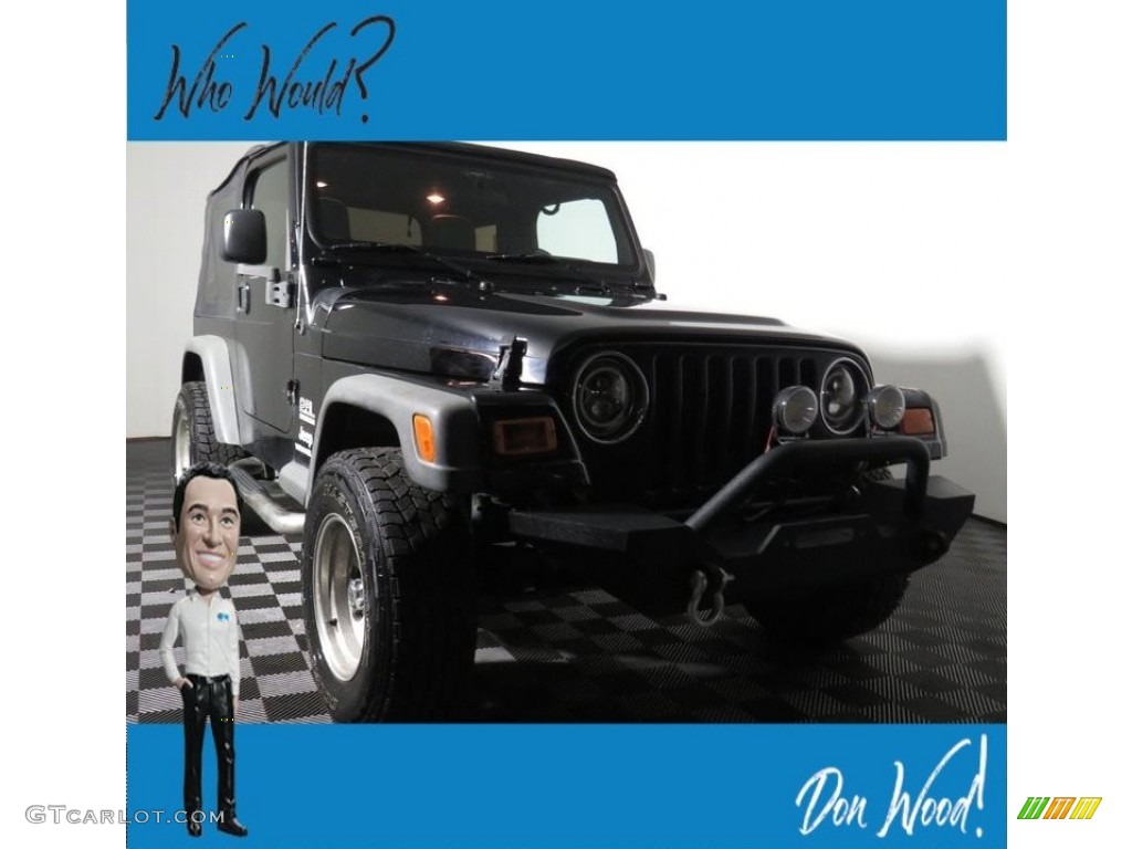2003 Wrangler SE 4x4 - Black Clearcoat / Dark Slate Gray photo #1