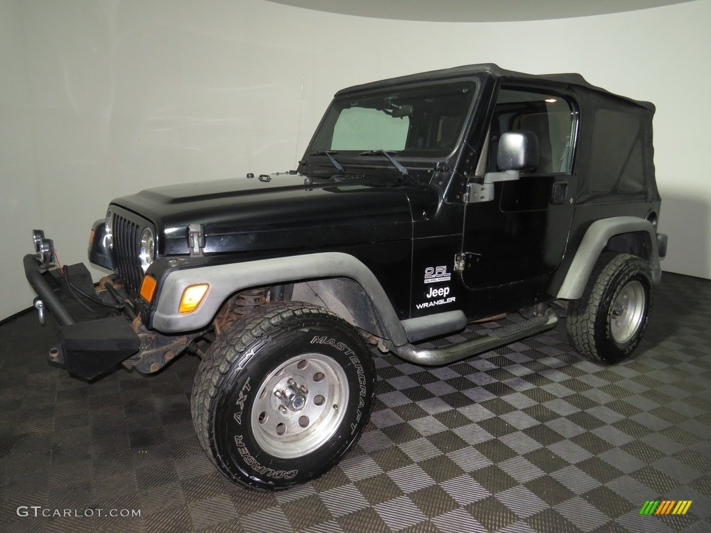 2003 Wrangler SE 4x4 - Black Clearcoat / Dark Slate Gray photo #7