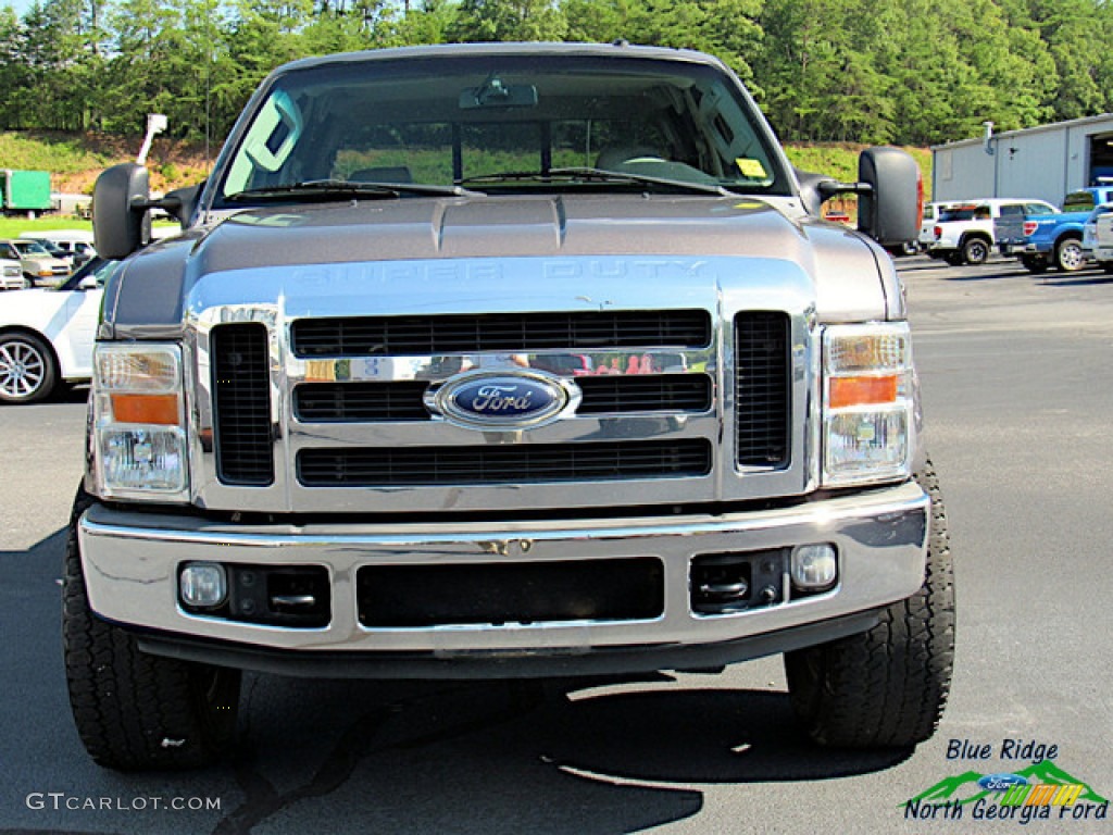 2008 F250 Super Duty Lariat Crew Cab 4x4 - Dark Shadow Grey Metallic / Medium Stone photo #8