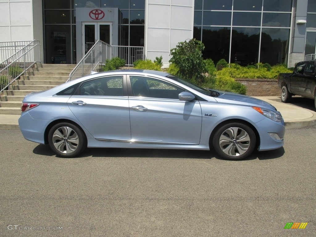 2013 Sonata Hybrid Limited - Blue Sky Metallic / Gray photo #2