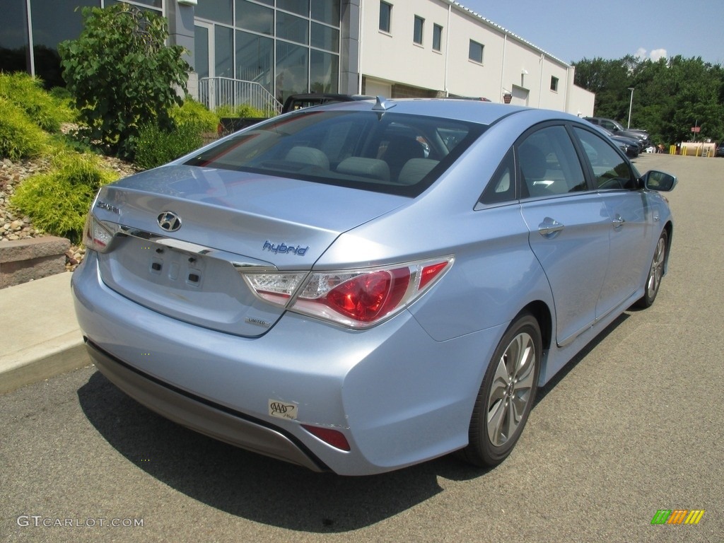 2013 Sonata Hybrid Limited - Blue Sky Metallic / Gray photo #3