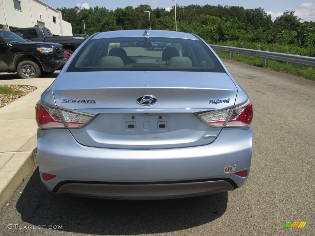2013 Sonata Hybrid Limited - Blue Sky Metallic / Gray photo #4