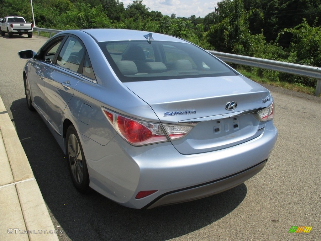 2013 Sonata Hybrid Limited - Blue Sky Metallic / Gray photo #5