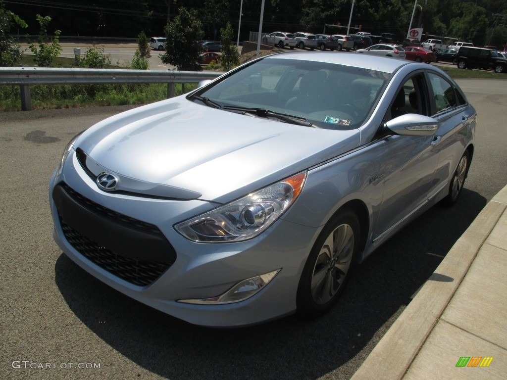 2013 Sonata Hybrid Limited - Blue Sky Metallic / Gray photo #9