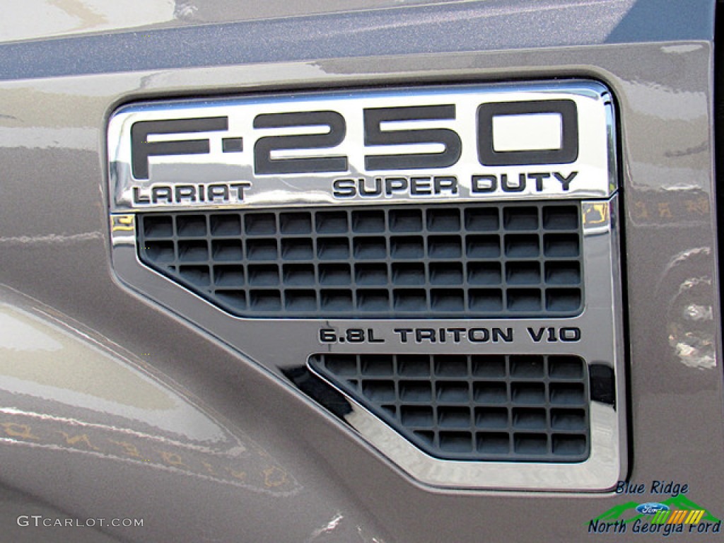 2008 F250 Super Duty Lariat Crew Cab 4x4 - Dark Shadow Grey Metallic / Medium Stone photo #37