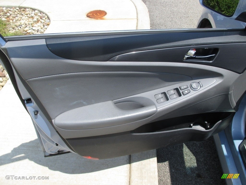2013 Sonata Hybrid Limited - Blue Sky Metallic / Gray photo #12