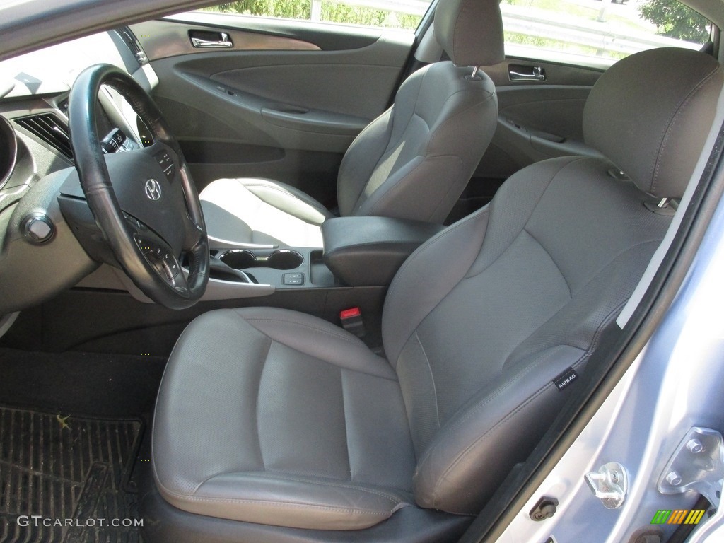 2013 Sonata Hybrid Limited - Blue Sky Metallic / Gray photo #13