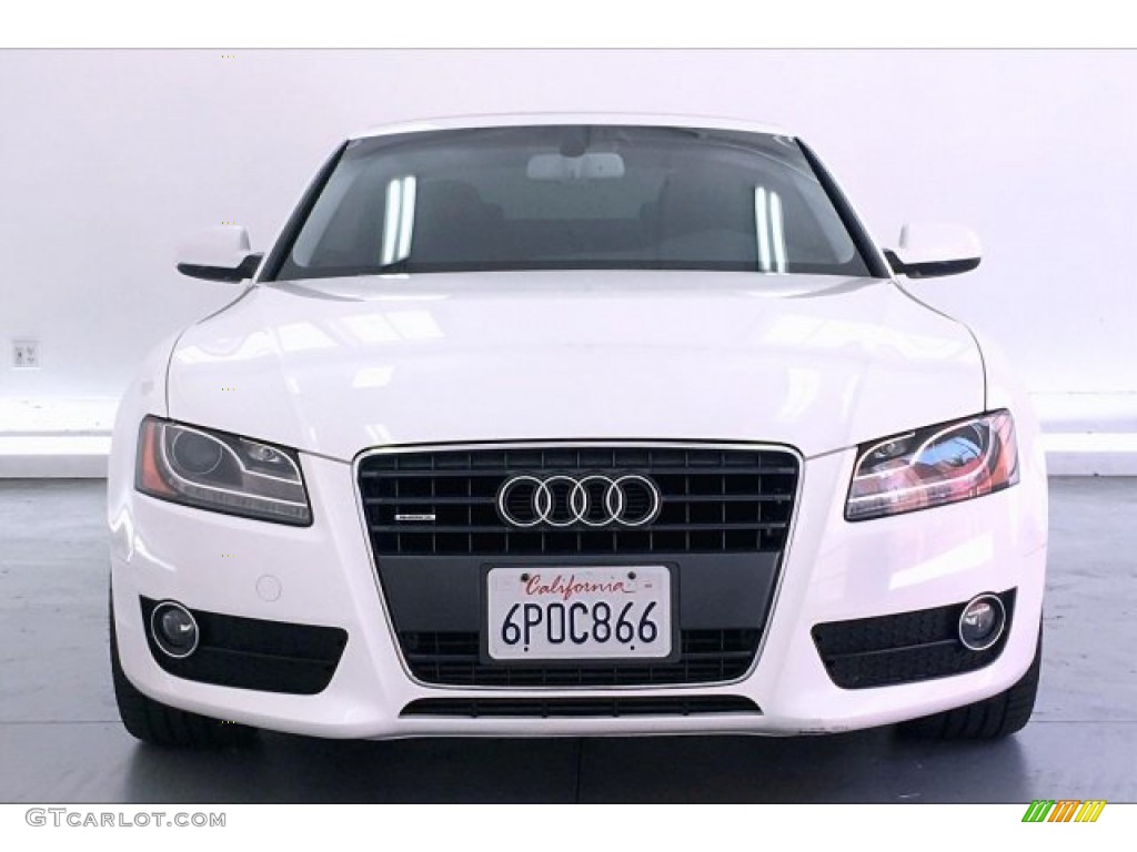 2011 A5 2.0T quattro Coupe - Ibis White / Black photo #2
