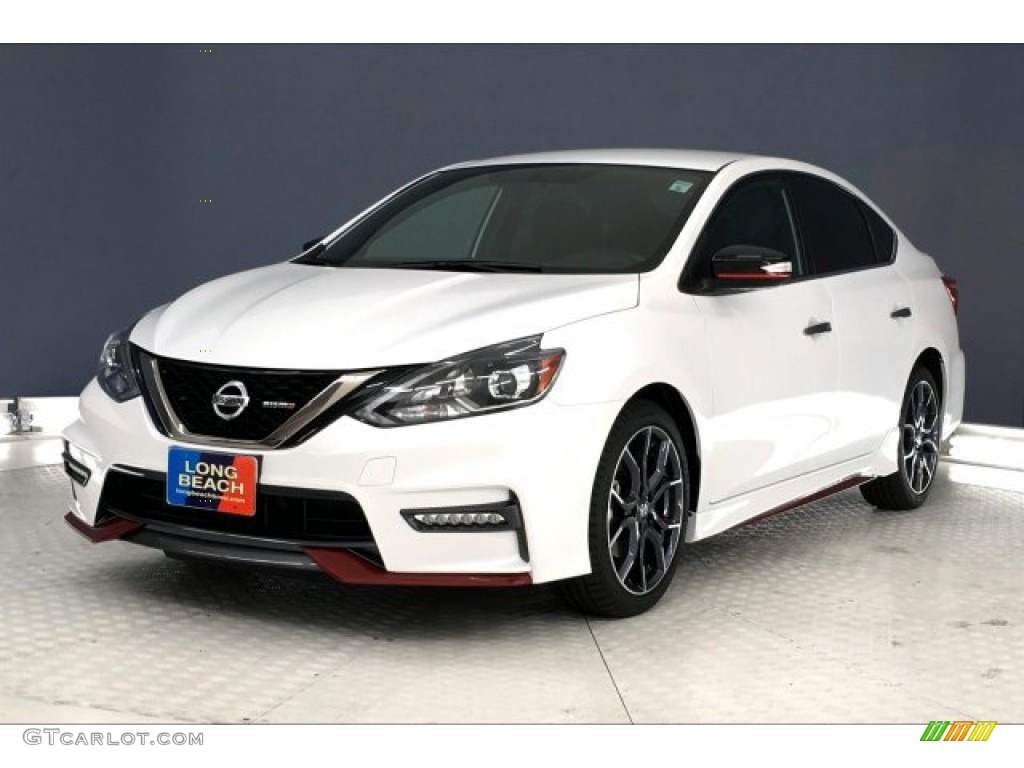 Aspen White Tricoat 2019 Nissan Sentra NISMO Exterior Photo #134439159