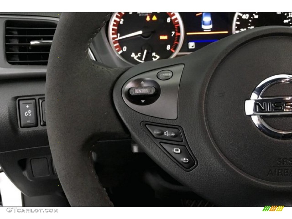 2019 Nissan Sentra NISMO Charcoal Steering Wheel Photo #134439186