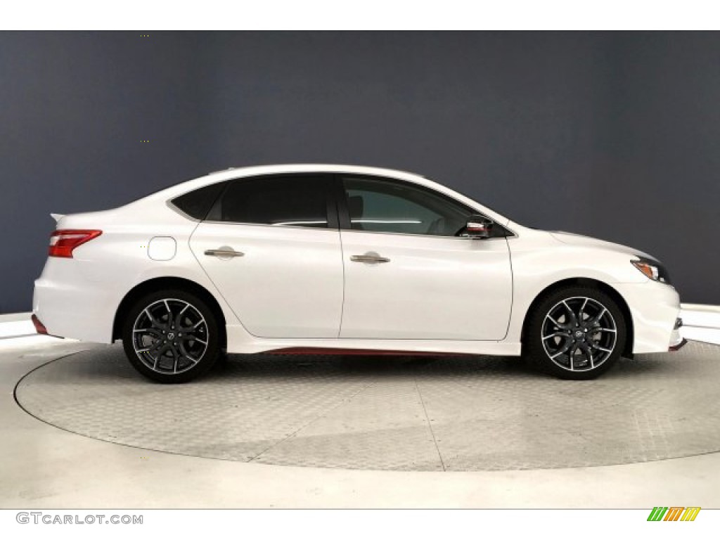 Aspen White Tricoat 2019 Nissan Sentra NISMO Exterior Photo #134439436