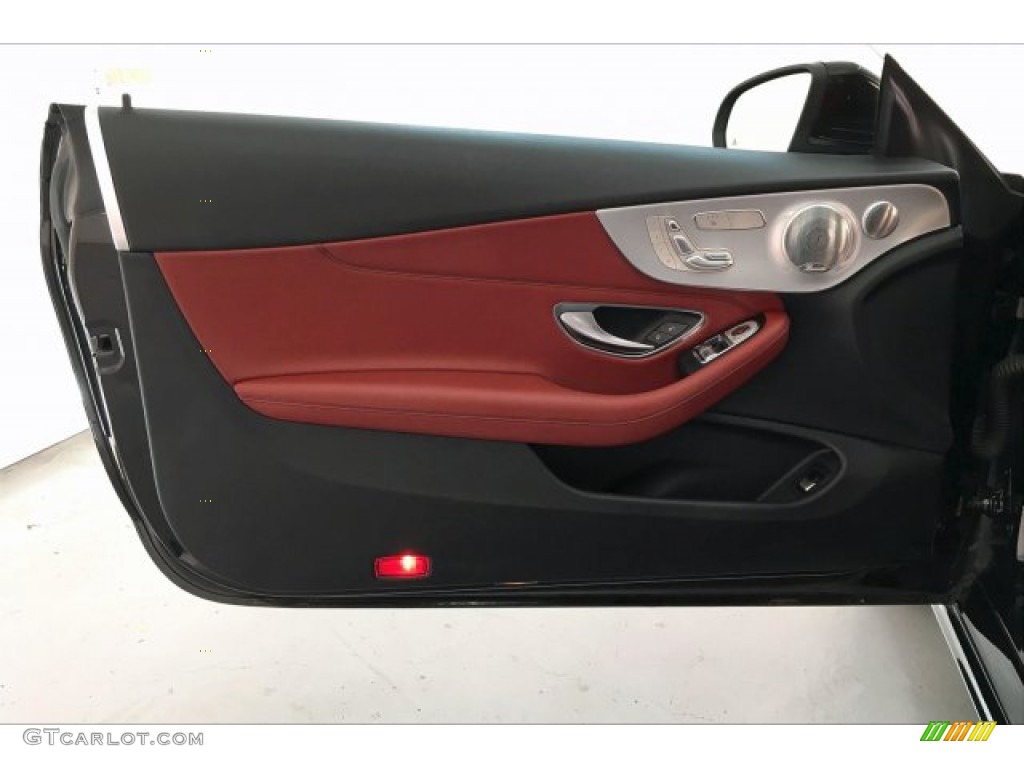2017 Mercedes-Benz C 300 Coupe Cranberry Red/Black Door Panel Photo #134439849