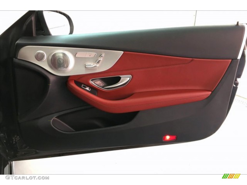2017 Mercedes-Benz C 300 Coupe Cranberry Red/Black Door Panel Photo #134439909