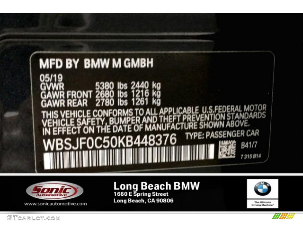 2019 M5 Sedan - Singapore Gray Metallic / Black photo #11