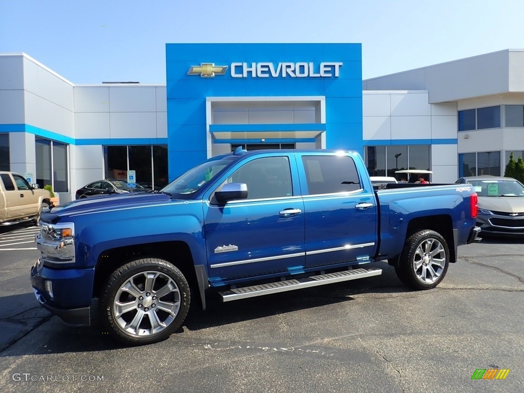 2017 Silverado 1500 High Country Crew Cab 4x4 - Deep Ocean Blue Metallic / High Country Jet Black/Medium Ash Gray photo #1