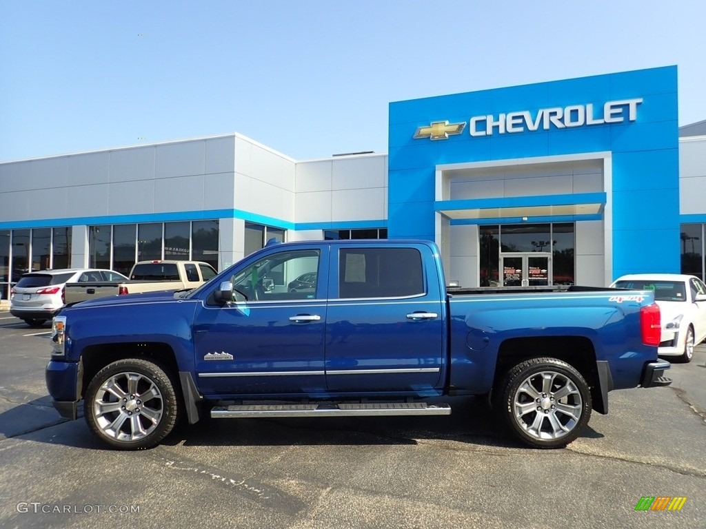 2017 Silverado 1500 High Country Crew Cab 4x4 - Deep Ocean Blue Metallic / High Country Jet Black/Medium Ash Gray photo #3