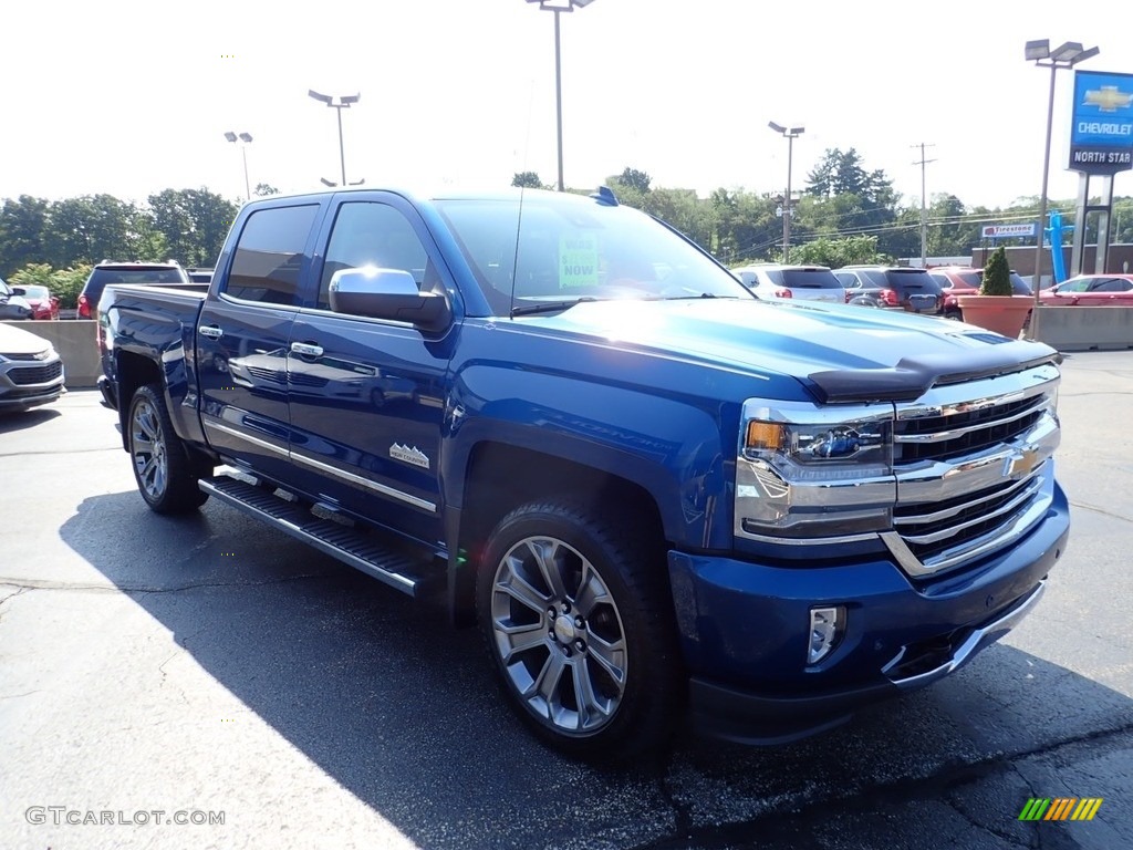 2017 Silverado 1500 High Country Crew Cab 4x4 - Deep Ocean Blue Metallic / High Country Jet Black/Medium Ash Gray photo #10