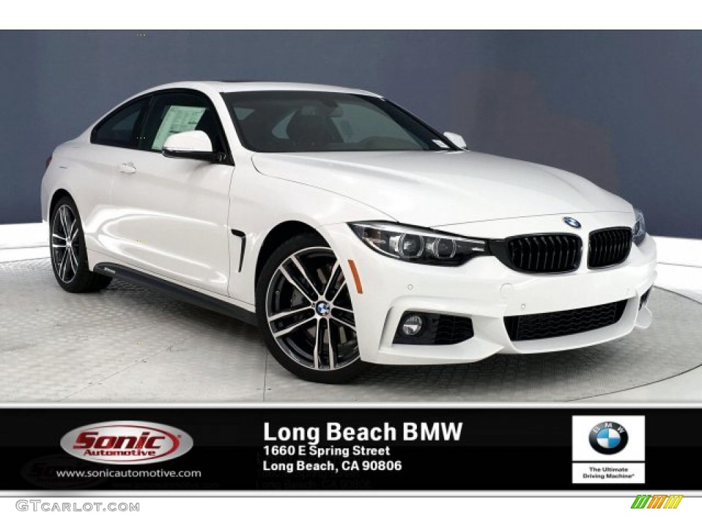 2019 4 Series 440i Coupe - Alpine White / Night Blue photo #1