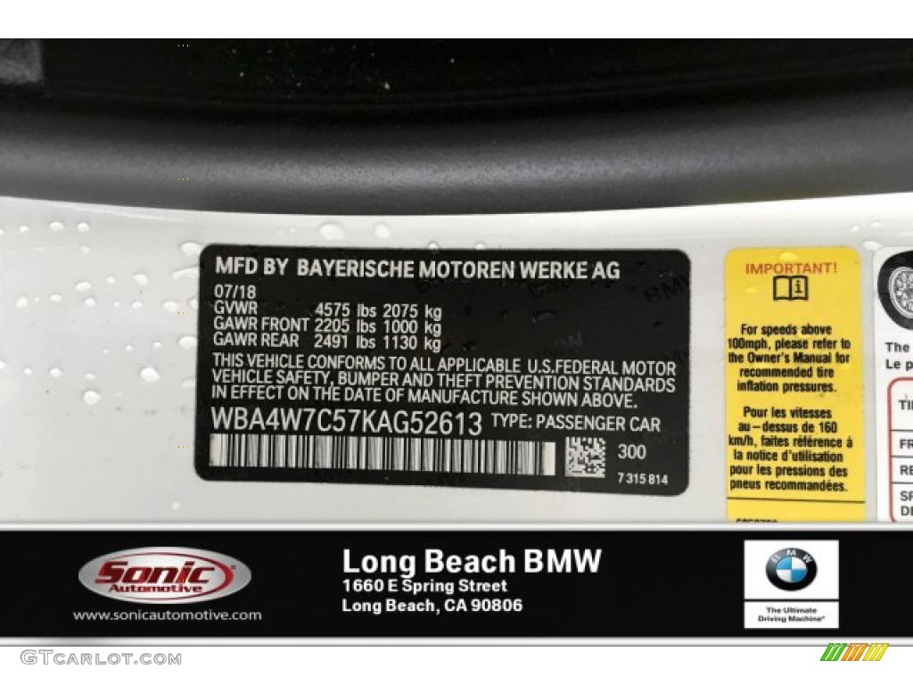 2019 4 Series 440i Coupe - Alpine White / Night Blue photo #11