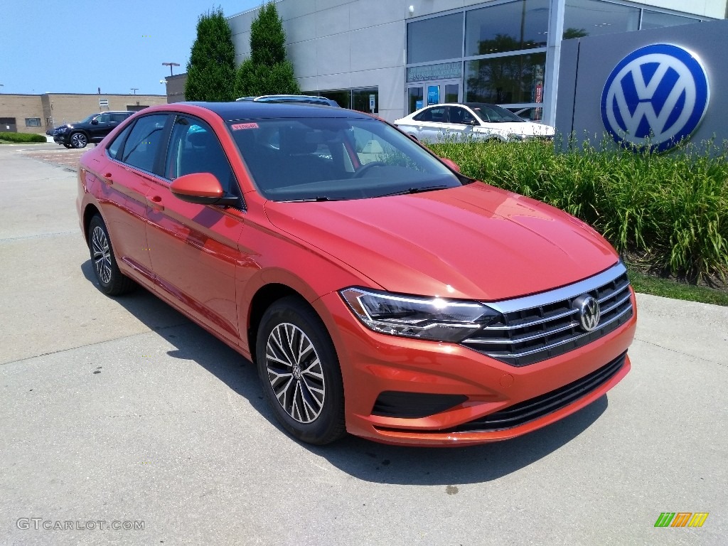 2019 Jetta SE - Habanero Orange / Titan Black photo #1