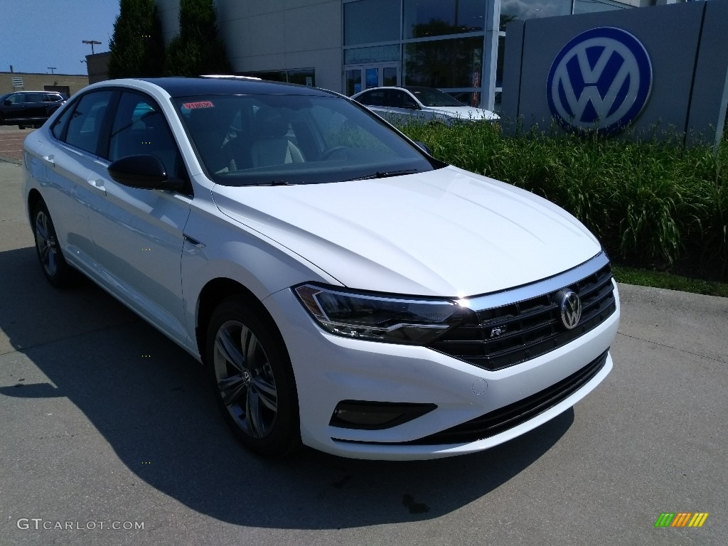 2019 Jetta R-Line - Pure White / Titan Black/Storm Gray photo #1