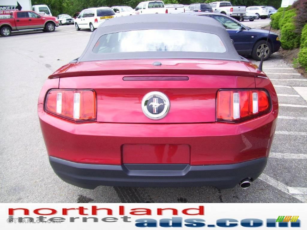 2010 Mustang V6 Premium Convertible - Red Candy Metallic / Charcoal Black photo #3