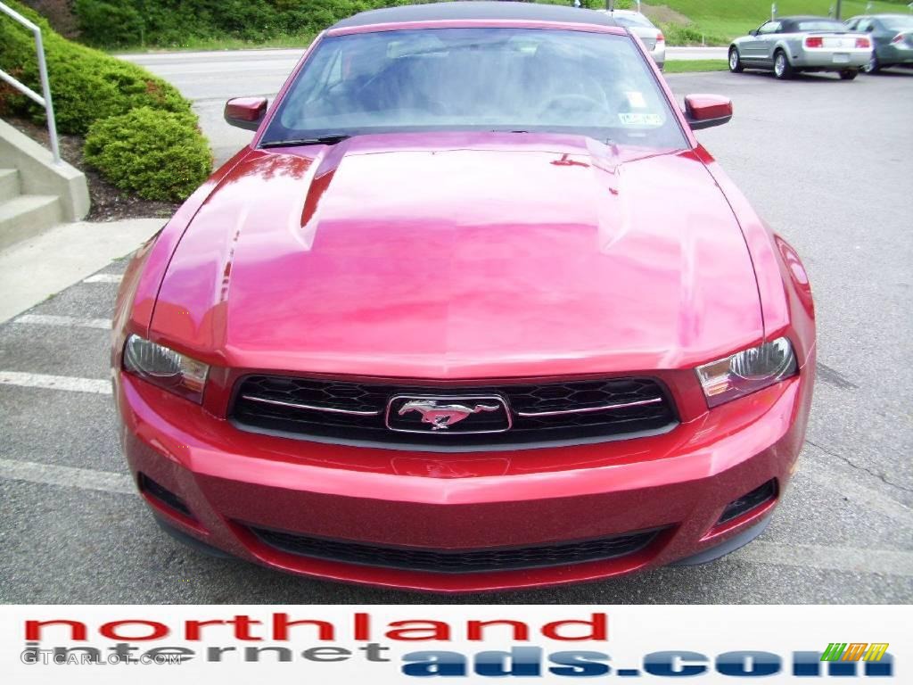 2010 Mustang V6 Premium Convertible - Red Candy Metallic / Charcoal Black photo #6