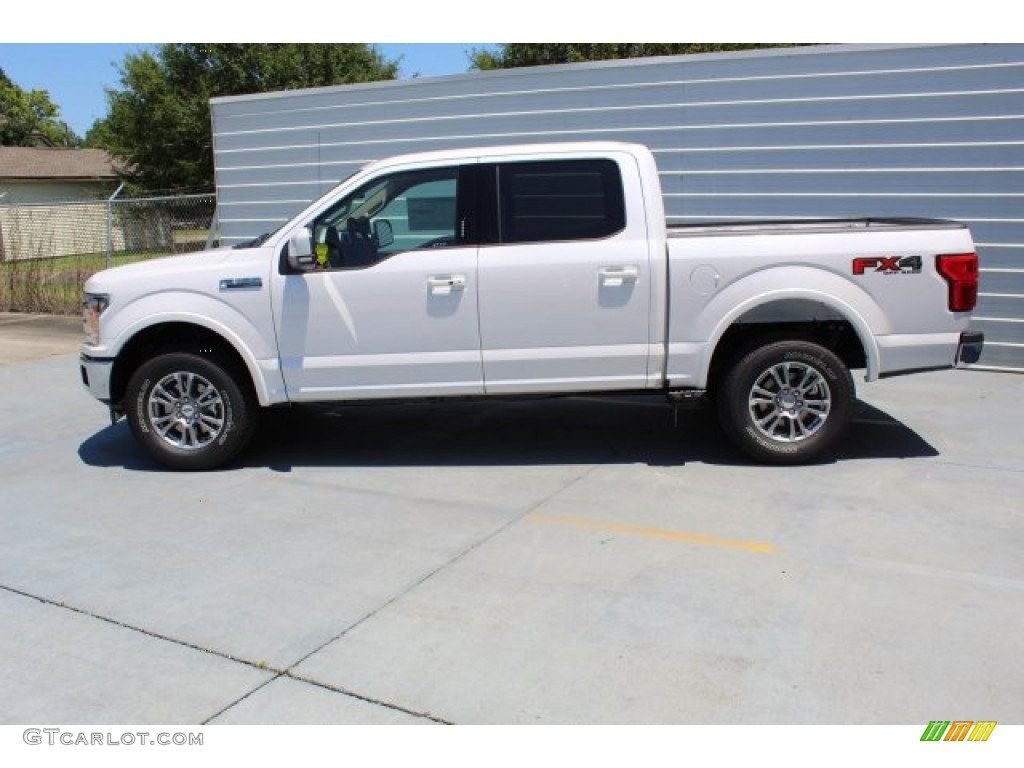 2019 F150 Lariat SuperCrew 4x4 - White Platinum / Light Camel photo #6