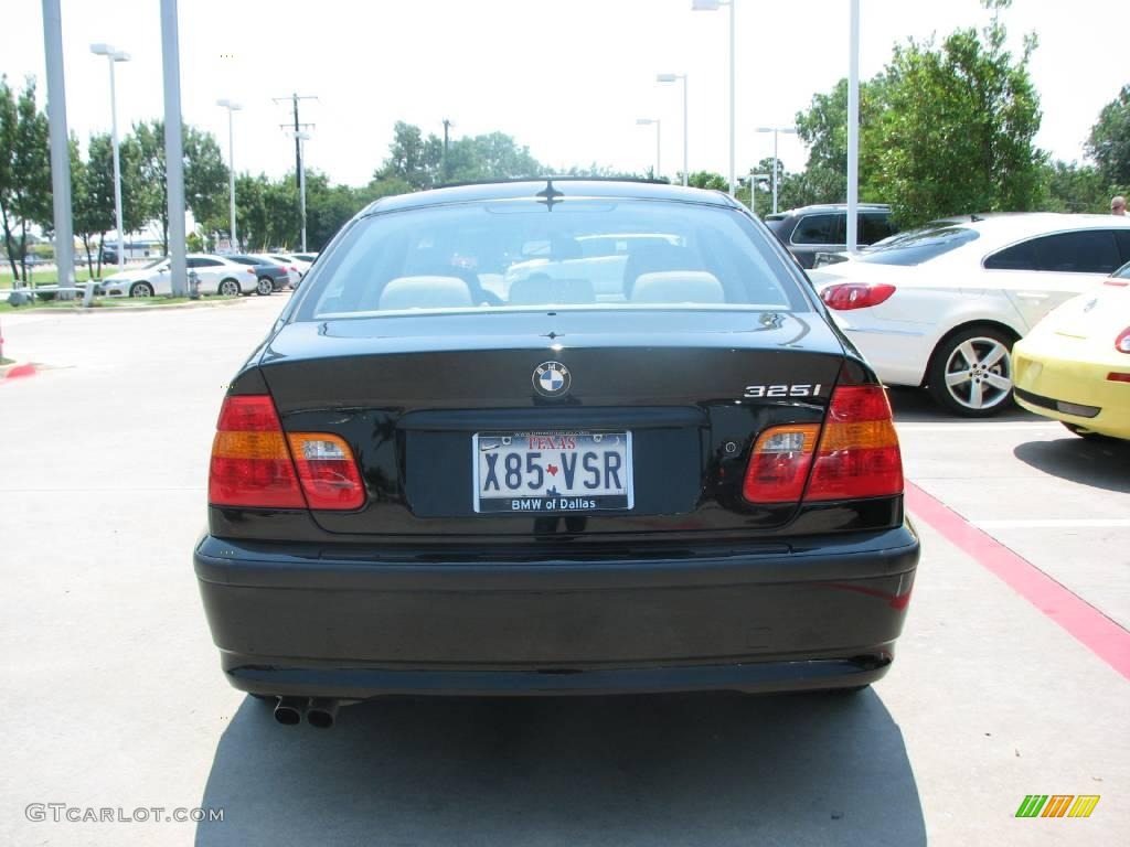 2004 3 Series 325i Sedan - Jet Black / Sand photo #4