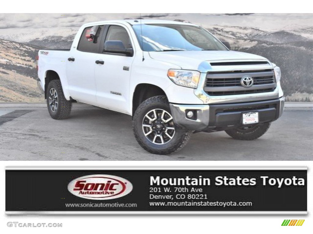 2015 Tundra SR5 CrewMax 4x4 - Super White / Graphite photo #1