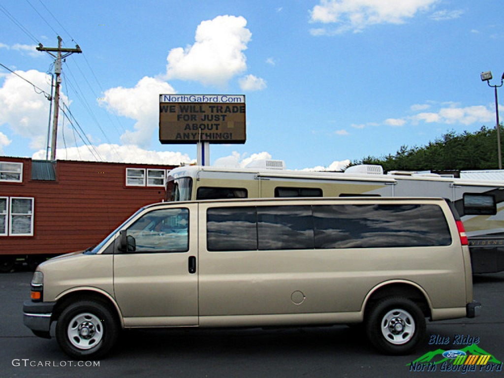 2011 Express LT 3500 Extended Passenger Van - Sandstone Metallic / Neutral photo #2