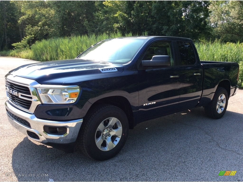 2019 1500 Big Horn Quad Cab 4x4 - Patriot Blue Pearl / Black/Diesel Gray photo #5