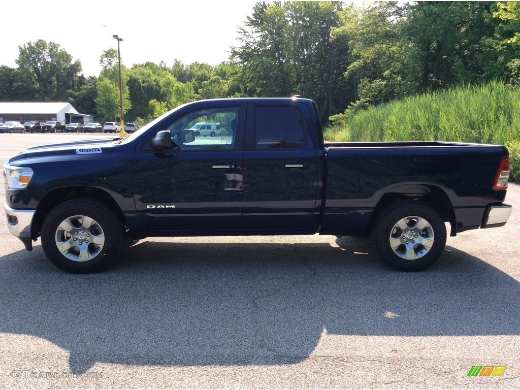 2019 1500 Big Horn Quad Cab 4x4 - Patriot Blue Pearl / Black/Diesel Gray photo #6