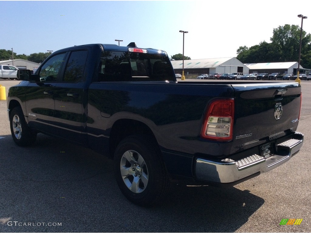 2019 1500 Big Horn Quad Cab 4x4 - Patriot Blue Pearl / Black/Diesel Gray photo #7