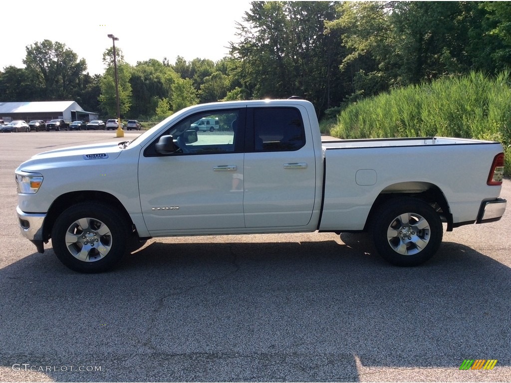 2019 1500 Big Horn Quad Cab 4x4 - Bright White / Black/Diesel Gray photo #6