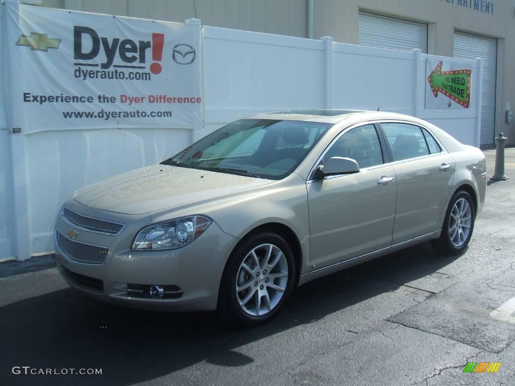 2009 Malibu LTZ Sedan - Gold Mist Metallic / Cocoa/Cashmere photo #1