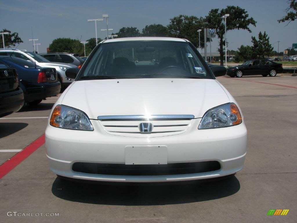2002 Civic LX Sedan - Taffeta White / Gray photo #8