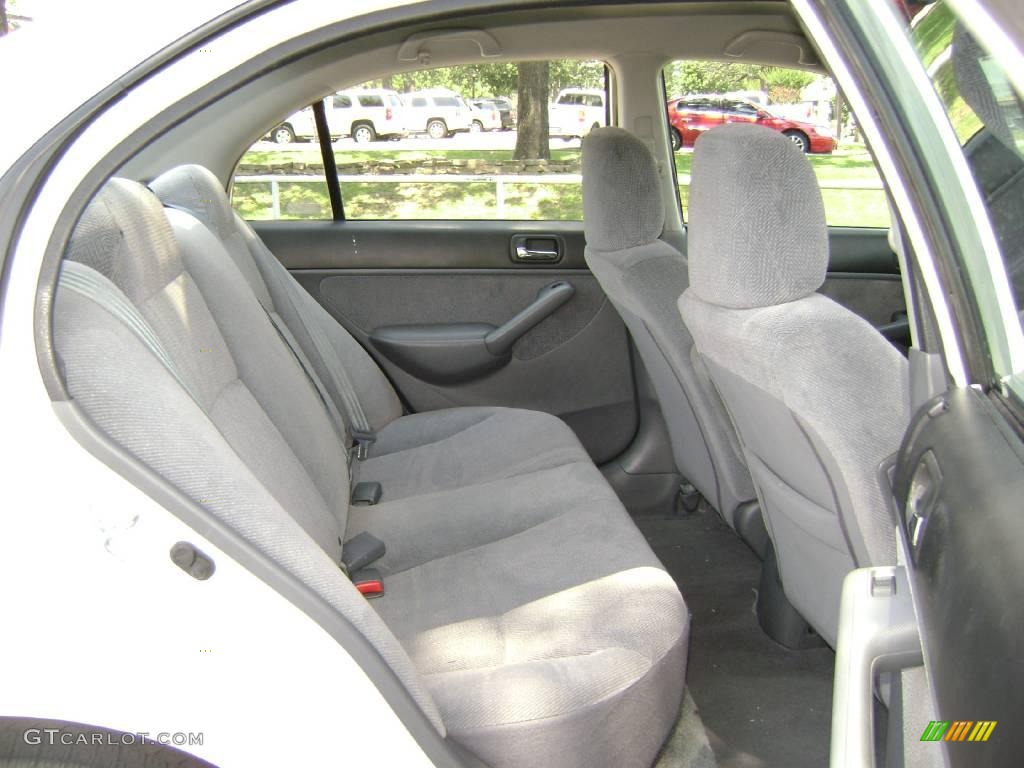 2002 Civic LX Sedan - Taffeta White / Gray photo #11