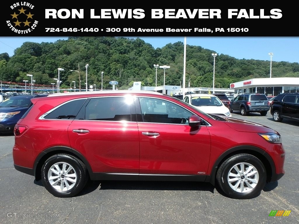 2019 Sorento LX AWD - Passion Red / Stone Beige photo #1
