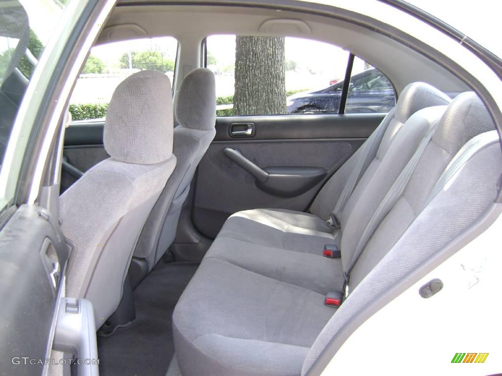 2002 Civic LX Sedan - Taffeta White / Gray photo #12