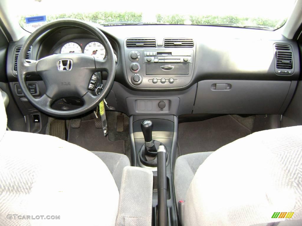 2002 Civic LX Sedan - Taffeta White / Gray photo #13