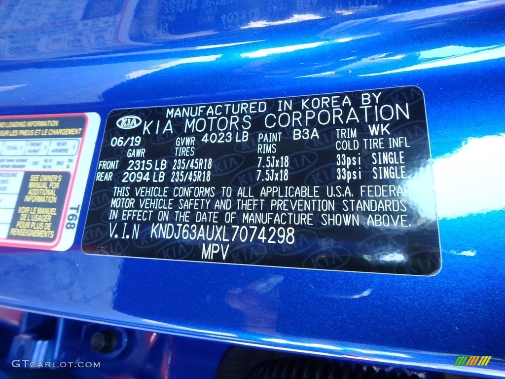 2020 Soul Color Code B3A for Neptune Blue Photo #134471996