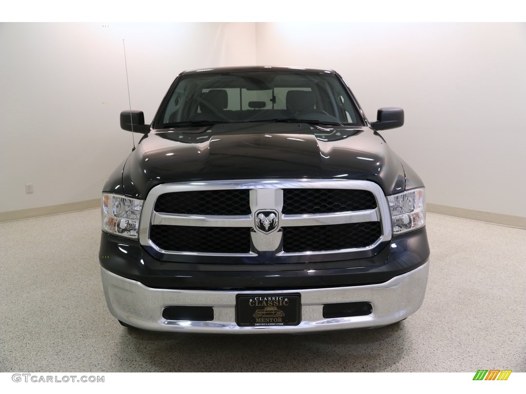 2019 1500 Classic Big Horn Quad Cab 4x4 - Brilliant Black Crystal Pearl / Black/Diesel Gray photo #2