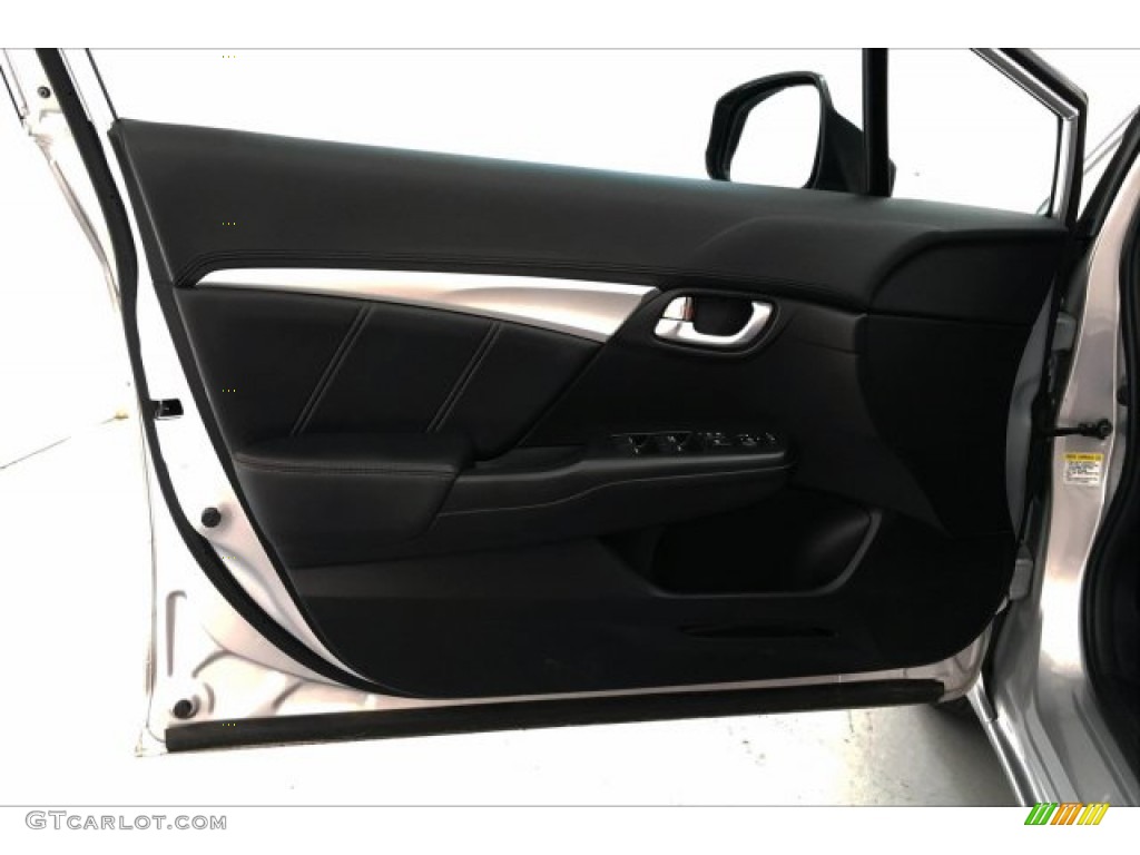 2013 Civic EX-L Sedan - Alabaster Silver Metallic / Black photo #25