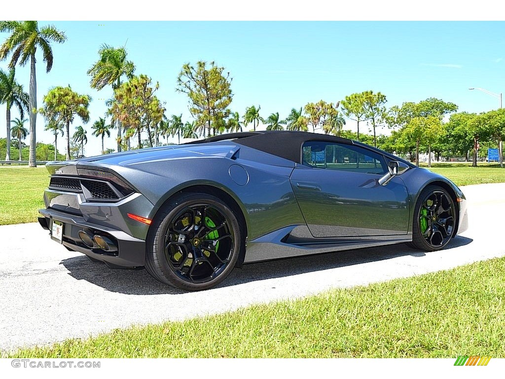 Grigio Lynx Metallic 2018 Lamborghini Huracan LP580-2 Spyder Exterior Photo #134486792